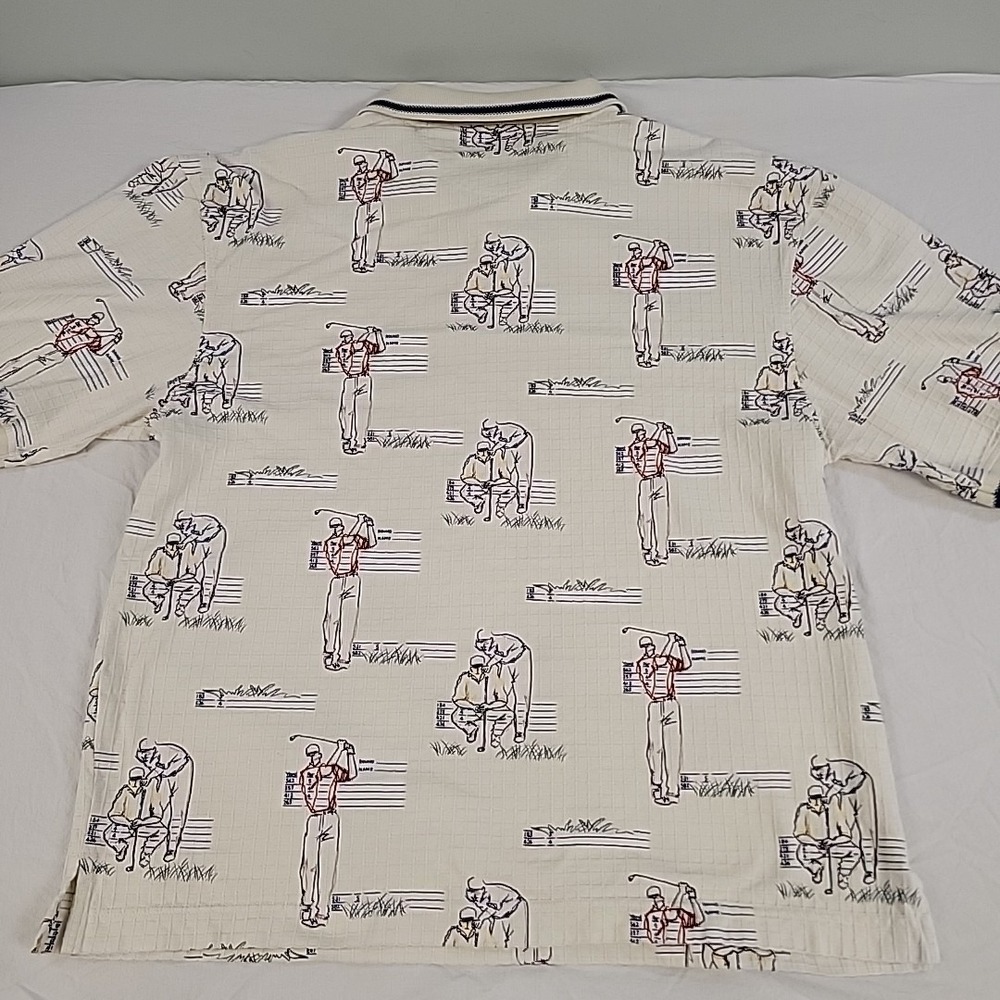 Vintage Dockers Golf Polo Shirt Mens XL Made In USA 100% Cotton Golf Pattern - Picture 10 of 11